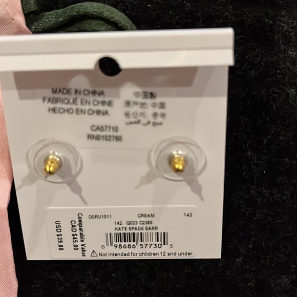 Kate Spade Pearl Gumdrop Studs / NWT - Picture 3 of 6